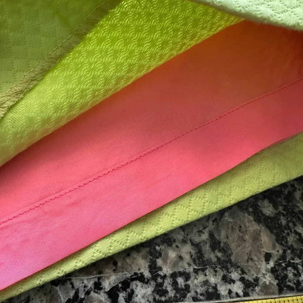 Steven Stolman Dress Womens 4 Neon Sleeveless Back Zip Ribbon Tie Lined Preppy - Picture 6 of 6